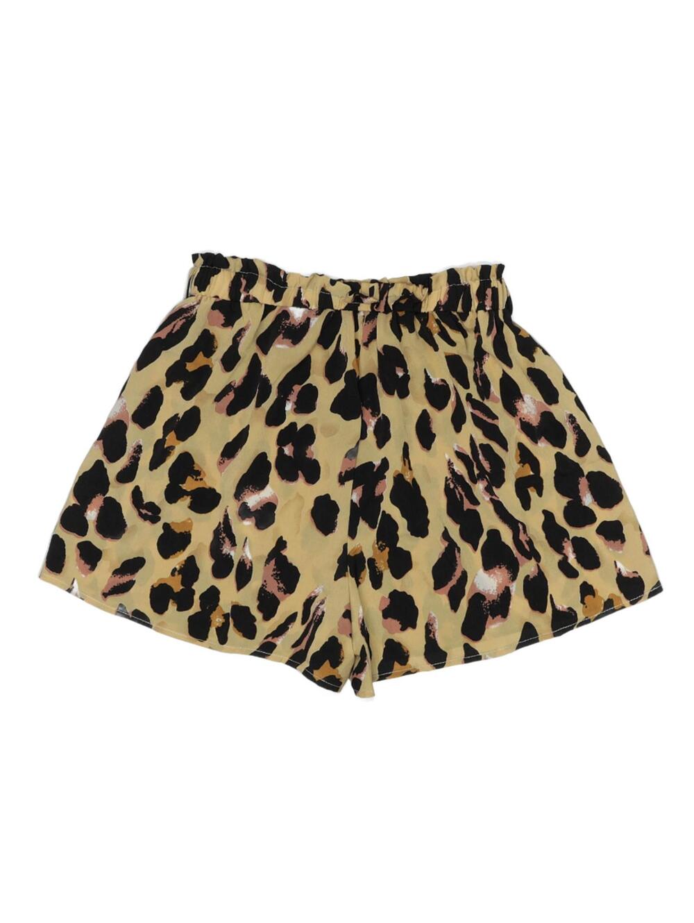 Shein Women's Tan Leopard Print Casual Shorts Size L